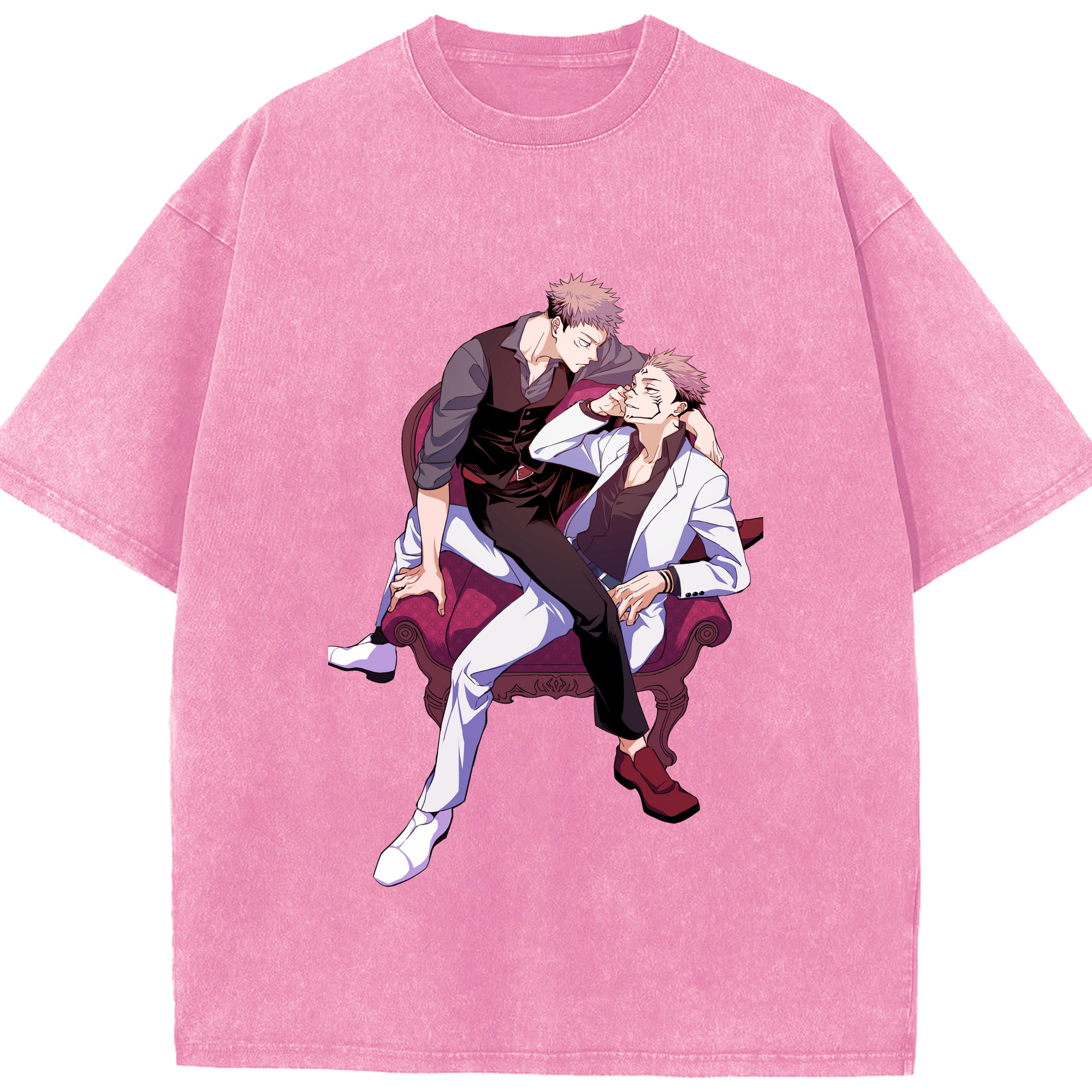 （画像用） 呪術廻戦 Jujutsu Kaisen 綿100% ヴィンテージ風 半袖Tシャツ（フロントプリント）
